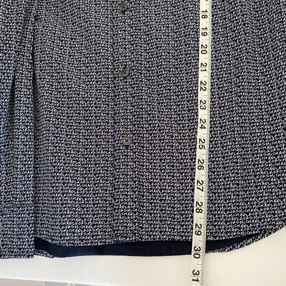 Michael Kors Men's Button Up Long Sleeve Size L Classic Fit Cotton Print - Picture 7 of 11